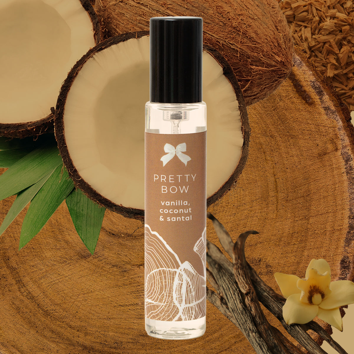 Vanilla, Coconut + Santal | 16 ml Eau De Parfum - Pretty Bow Perfumes